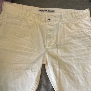 Express Cream Denim Trousers